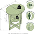 2-Tier Furinno JAYA Side Table, Round Modern End Table with Oval Tabletop, Night Stand, Bedside Table with Open Shelf