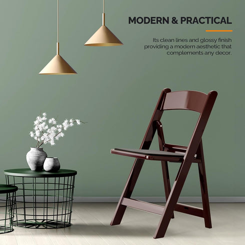 1 VINGLI Resin Folding Chairs with Cushion, Foldable Plastic Chair with Comfortable Padded Seats, Perfect for Event