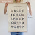 16 24 Inch Bon et Beau x Embroidered Alphabet Poster Framed with Wood Hanger - Neutral Gray Wall Decor for Boys