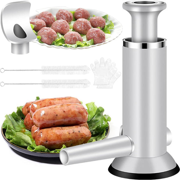 Usluole Sausage Stuffer Machine and Meatball Maker, 2 in 1 Vertical Sausage Maker