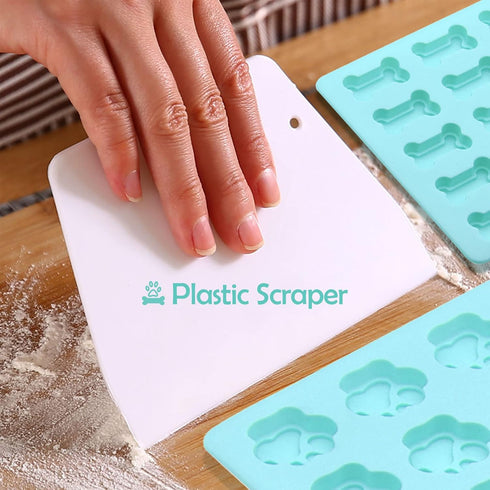 Bongpuda 2 Frozen, Pcs Silicone Dog Treat Molds for Baking and Paw and Bone Candy Molds,Dog Bone Molds for Treats