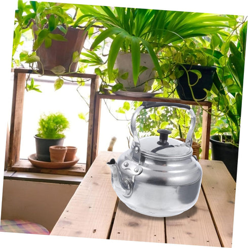 Metal Teapot Hot Tea Maker, Outdoor Stove Safe Kettle, Wear-Resistant Camping Kettle, Induction Heater