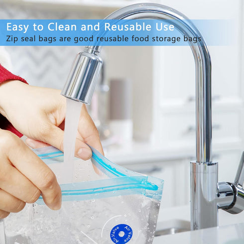 MOMODA Sous Vide Cooking Bags, Set of 40 BPA-Free Reusable Vacuum Seal Bags with Air Valve