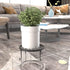 TYz Set 3 Metal Potted Plant Stand of (Black)
