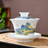 Set Set Set 6 Gaiwan6) Chinese Tea Traditional, Chinese Kung Fu Tea for Adults, Gaiwan Tea with Cups (QLJS