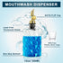 2 Pack 12 Oz Mouthwash Dispenser for Bathroom, Luxury Diamond Glass Mouth Wash Container, Glass Mouthwash Dispenser