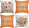 Set of 4 Spring Summer 18x18 Throw Pillow Covers, Floral Farmhouse Cushion Cases for Outdoor Home Decor Sofa Couch