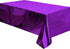 Purple Foil Tablecloth, Plastic Table Cover for Wedding, Birthday, Baby Shower, 54 x 108 Inch, 2pc