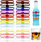 24pcs Stretchable Drink Markers, Drink Identifiers for Wine Glasses, Beer Bottles, Mugs, Jars, Cocktails, Party Labels