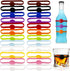24pcs Stretchable Drink Markers, Drink Identifiers for Wine Glasses, Beer Bottles, Mugs, Jars, Cocktails, Party Labels