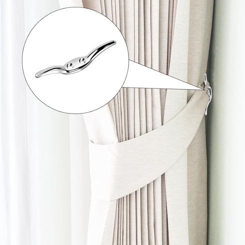 4 Pcs Zinc Alloy Hook for Blinds Cord, Blind Cord Safety Rope Cleat with Screws for Home Office