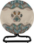 Boho Paw Print Industrial Fan Cover, Waterproof & Dustproof for 24" High Velocity Heavy Duty Drum Fan