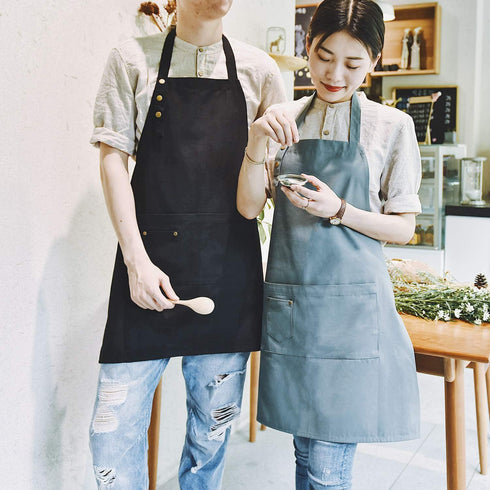 MORNITE Art Aprons for Painting Pottery Ceramics, Waterproof Green Kitchen Cooking Aprons