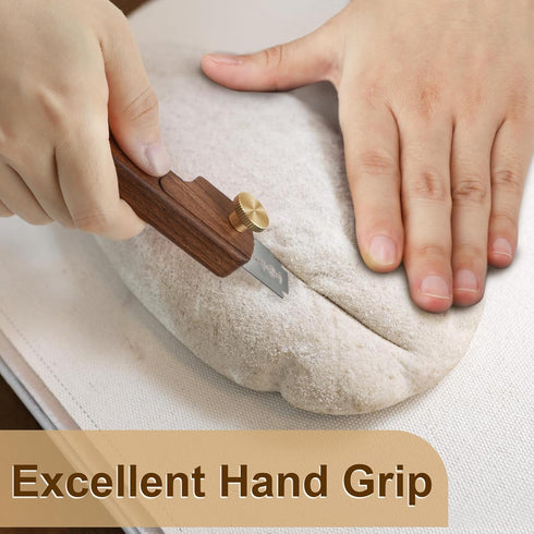 5 Magnetic Wooden Bread Lame Dough Scoring Tool,Hand Crafted Sourdough Lame Scoring Tool,Bread Scorer Tool for Homemade