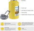 TAHOE TRAILS 1 Gallon Vacuum Insulated Water Bottle, Stainless Steel Double Walled Jug, Yellow