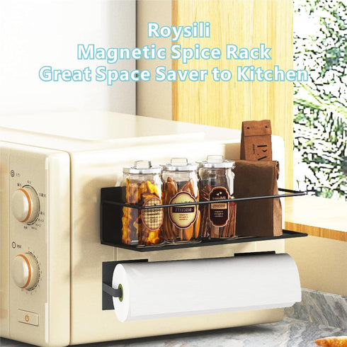 4 Pack Magnetic Spice Rack For Refrigerator, Magnetic Fridge Shelf For Kitchen, Magnetic Shelf For Fridge Space Saving