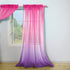 Pink and Purple Curtains for Girls Bedroom Decor, 1 Single Panel Pocket Window Voile Pastel Sheer Ombre Rainbow (63
