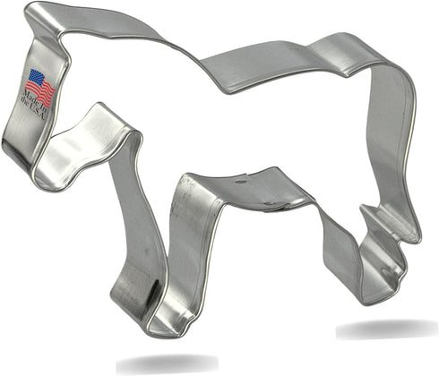 Horse Cookie Cutter - Made in the USA – Foose Tin Plated Steel Cookie Mold (4 Inch)