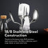 New Star Foodservice Mars Collection, 12.8-Inch Stainless Steel Hammered Hollow Handle Serving Spoon