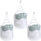3 Pieces Hanging Laundry Hamper Bag, Foldable Mesh Hamper with Carry Handle for Dirty Cloth, Toy, Camping, Hotel Use