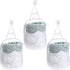 3 Pieces Hanging Laundry Hamper Bag, Foldable Mesh Hamper with Carry Handle for Dirty Cloth, Toy, Camping, Hotel Use