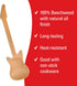 Kikkerland Novelty Guitar Wooden Spoon for Kitchen Beechwood, Heat Resistant, Use with Non-Stick Cookware Unique Gift