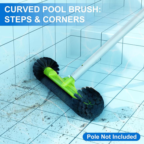20" Swimming Sepetrel Wide Pool Brush Head for Cleaning Walls,Inground/Above Ground Pool Scrub Brushes with Round Ends