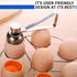 Egg Cracker Tool for Raw Eggs - Stainless Steel Shell Opener with Ergonomic Design, Adjustable Effort, Durable Build