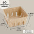 Juvale Pulp Fiber Berry Baskets, Brown Molded Pulp Fruit Containers for Farmers Market and Grocery Store (4 x 4 x 1.81