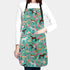 Floral Horse Print Waterproof Apron Women Men Cooking Kitchen Gift Aprons Bib With 2 Pockets And Adjustable Neck