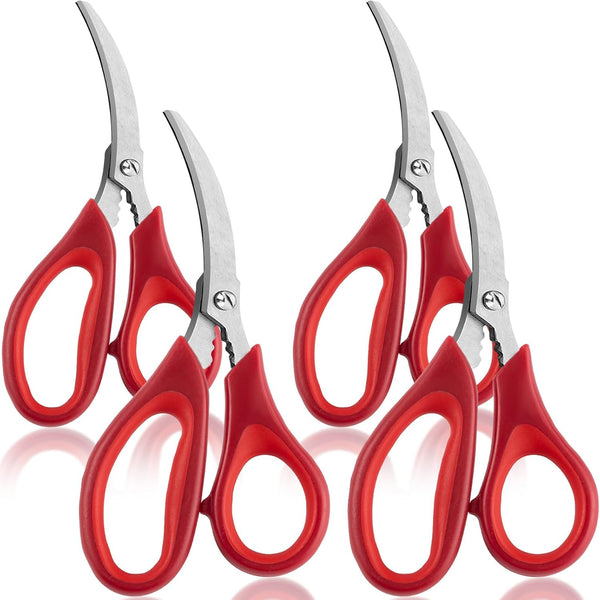 TORINALITAL Kitchen Seafood Scissors for Crab Legs, 4 Pack Crab Leg Scissors Lobster