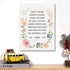 JerLoe 12x15 Inch Bedtime Prayer Canvas Wall Art Motivational Christian Child's Prayer Canvas Print Scripture Bible