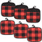 4/6 Pack Buffalo Check Plaid Pot Holders with Pocket, Kitchen Hot Pad Oven Mitts for Cooking and Baking (Red, 6 Pack)