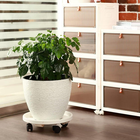 3 Packs Wheels13" Large Plant Caddy with Rolling Plant Stands Heavy-duty Plastic Plant Roller Base Pot Movers Plant