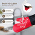 Silicone Oven Mitts - Red Heat Resistant 500F 13.6 in Waterproof Grippy Design for Cooking and Baking