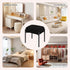 16.3"L 12.8"W 17.3"H 4 Vanity Stool Chair Faux Fur, x x Soft Ottoman, Makeup Chair Bench Furry Padded Seat with Metal