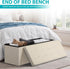 43Inches 660 lbs, 43 inches) ZenStyle Storage Ottoman Bench, Folding Footrest Padded Seat, Storage Chest Long Shoes