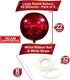 KatchOn Huge Metallic Red Balloons - 22 Inch, Pack of 6 Round 4D Mylar Balloons for Birthday, Anniversary Decorations