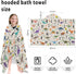 30" 50", Dinosaur Hooded Beach Towel for Kids, Alphabets Hooded Towels for Toddlers x Kids Beach Towels for Pool