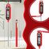 6 Pcs Meat Thermometer Food Thermometer with Probe Water Liquid Instant Read Digital Thermometer Cooking Thermometer Supplies BBQ Kitchen Thermometer for Cooking Milk Yogurt (Red)