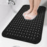 Black Bathtub Mat Shower Mat Non Slip 17x30 Inch Standard Size, Soft