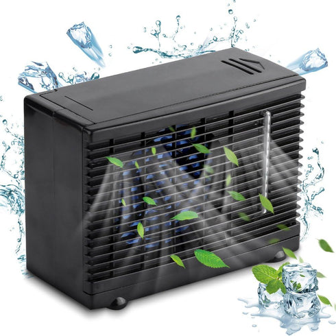 Car Cooling Fan, Portable 12V Mini Air Cooler, Compact Evaporative Water Cooling Fan for Car Truck Van SUV RV