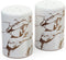 Modern Gold Ceramic Salt and Pepper Shaker Set with Lids