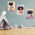 ouiytws Set Prints,Framed12 16inches X3piece Black Girl Princess Wall Art, Rainbow Hair Girl Painting,Cute Afro Girls