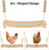 Qinfly Arc-Shaped Chicken Swing Perch Enrichment Toys Handmade,Chicken Accessories for Chicken Coop