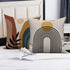 Boho Pillow Covers 16x16 Inch - Mid Century Sunrise Abstract Arch Linen Pillow Cases for Sofa, Set of 4 (No Inserts)