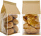 BIUBIU 50ct 5.1x4.3x11inch Thicker Paper Bread Bags for Homemade with Window & Tin