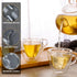 Set, 40OZ/1200ml 4 Set Glass Teapot Stovetop Safe Glass Tea Kettle with Double-Wall Tea Cups & Loose Tea Infuser & Tea