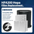 HPA300 HEPA Filter R Replacement for Honeywell HPA300 Air Purifier, 6 Pack Compatible with HPA Series