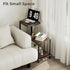 G-Shaped End Table - Small Side Table for Living Room, Bedside Table with Storage Shelf, Corner Tables for Small